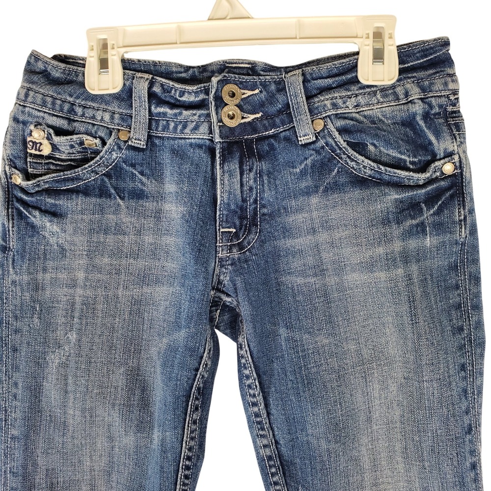 Miss Me Lakewood Straight Leg Jeans Medium Wash Blue JP4442 Size 27